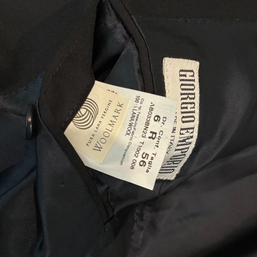 Giorgio Emporio Blazer Mens 46 Navy Blue 3-Button‎ Made in Italy Sport Coat